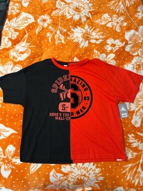 Marvel Spider-Man Split Black & Red Graphic Tee